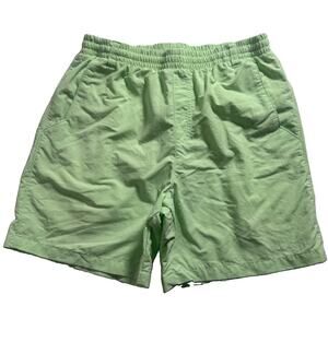 Columbia PFG Omni-Shade Men’s Green L Lined Nylon Fishing Shorts Drawstring